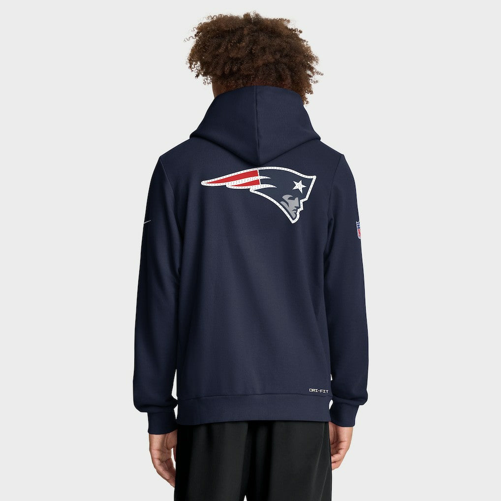 New England Patriots Sideline Standard Issue Utility Player Dri-FIT Full-Zip Hoodie Navy - Nike