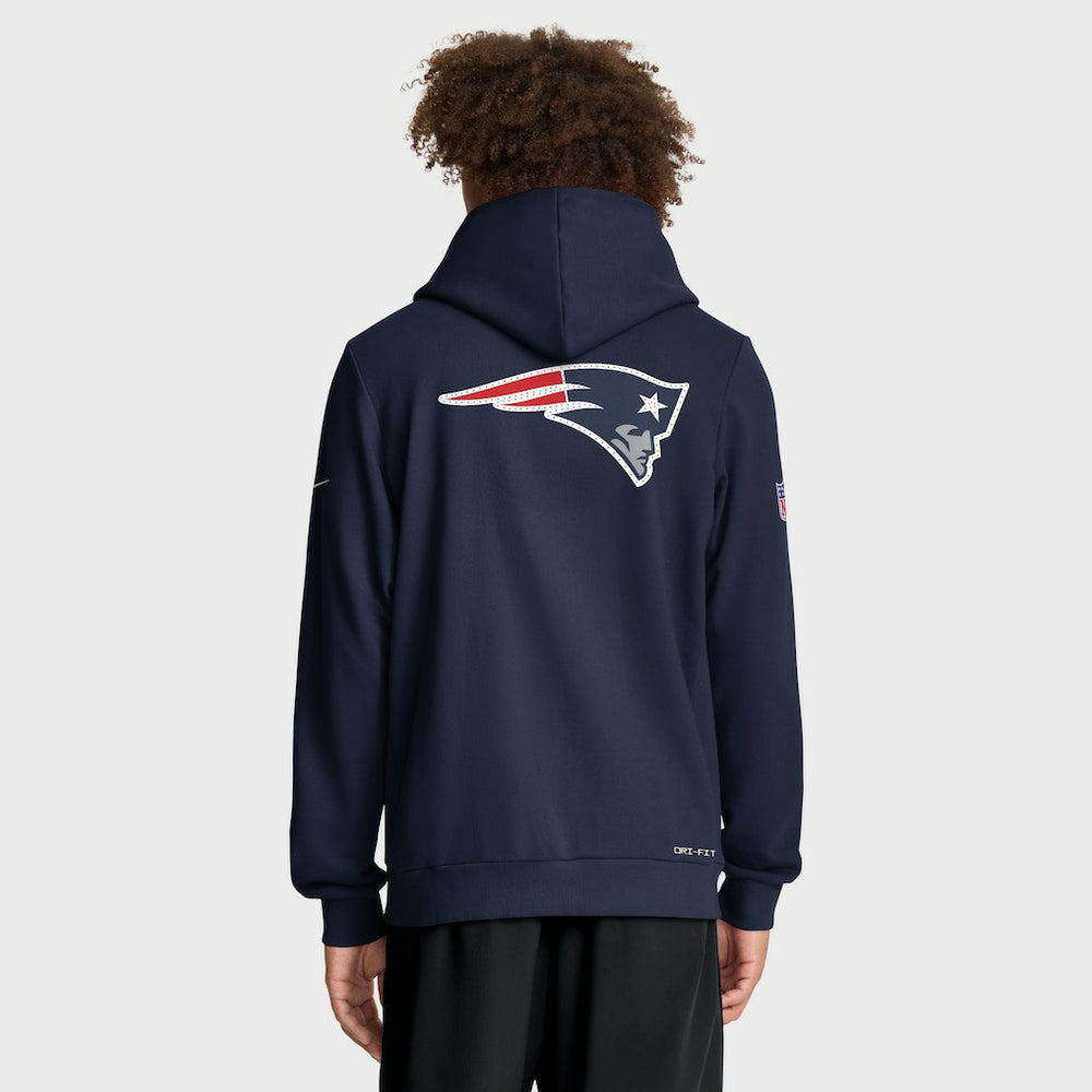 New England Patriots Sideline Standard Issue Utility Player Dri-FIT Full-Zip Hoodie Navy - Nike