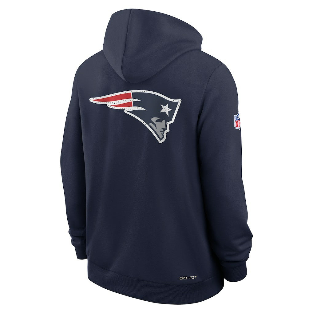New England Patriots Sideline Standard Issue Utility Player Dri-FIT Full-Zip Hoodie Navy - Nike