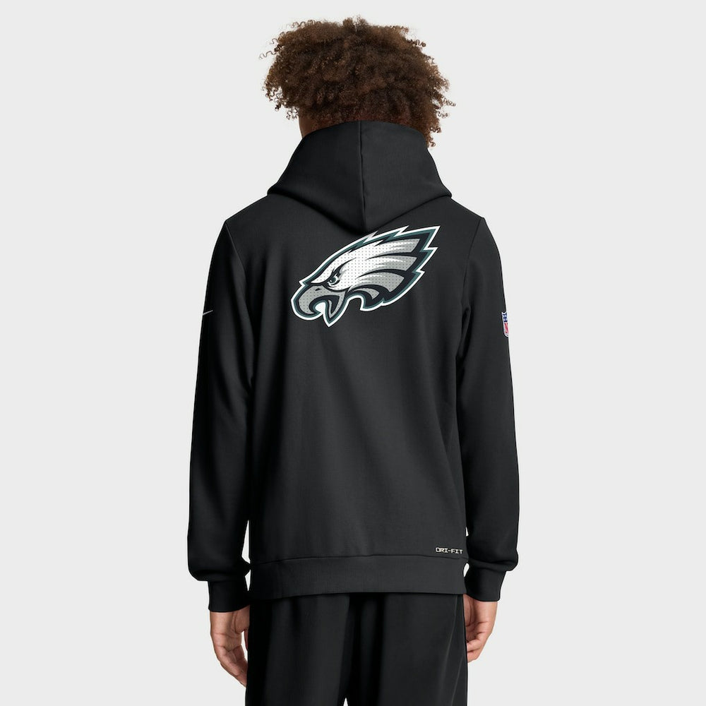 Philadelphia Eagles Sideline Standard Issue Utility Player Dri-FIT Full-Zip Hoodie Black - Nike