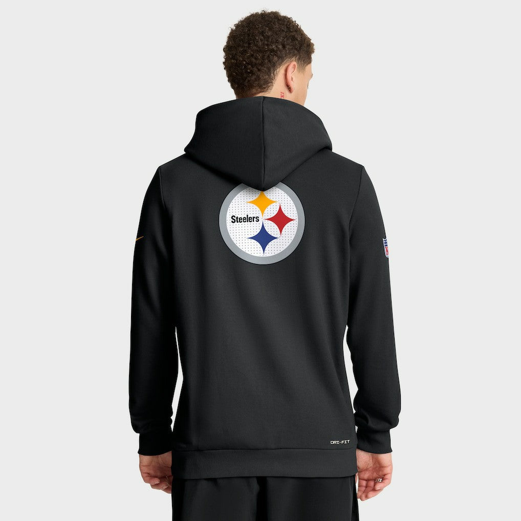 Pittsburgh Steelers Sideline Standard Issue Utility Player Dri-FIT Full-Zip Hoodie Black - Nike