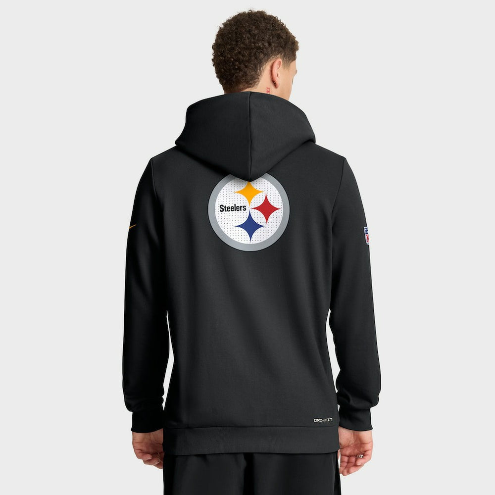 Pittsburgh Steelers Sideline Standard Issue Utility Player Dri-FIT Full-Zip Hoodie Black - Nike