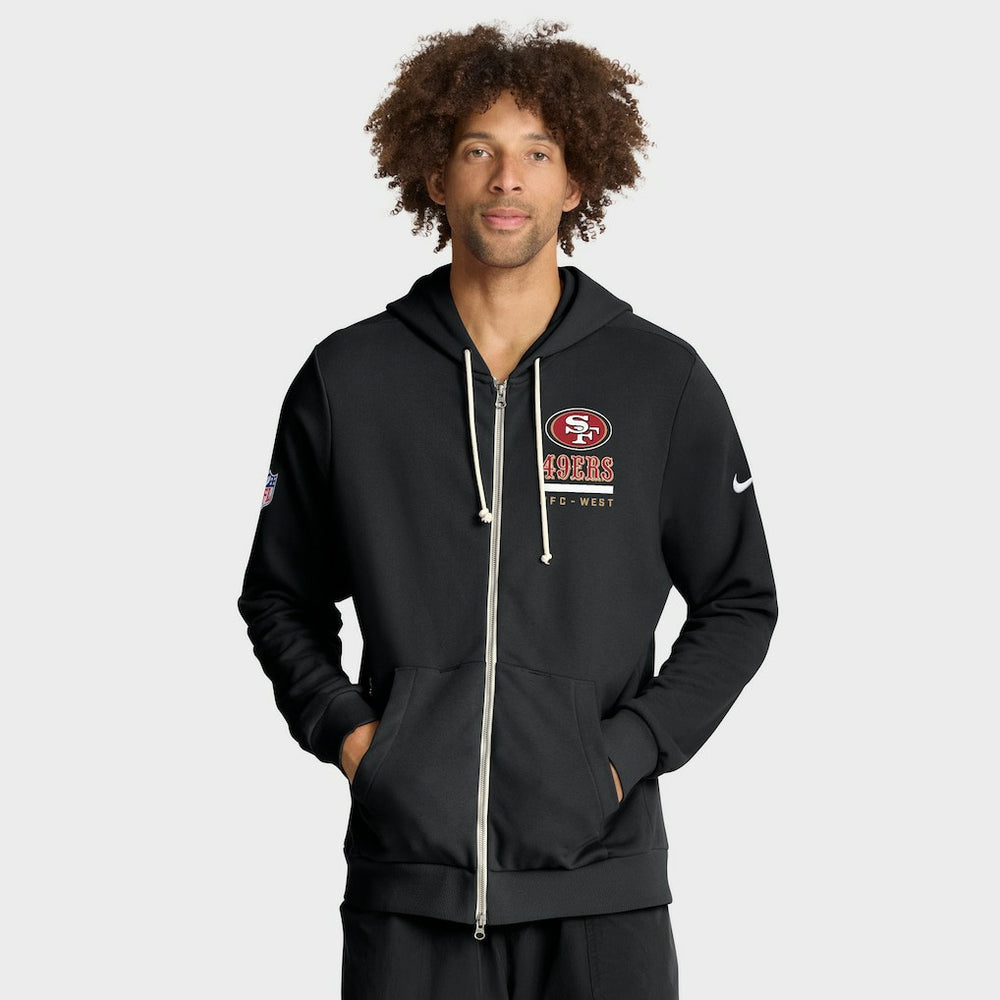 San Francisco 49ers Sideline Standard Issue Utility Player Dri-FIT Full-Zip Hoodie Black - Nike