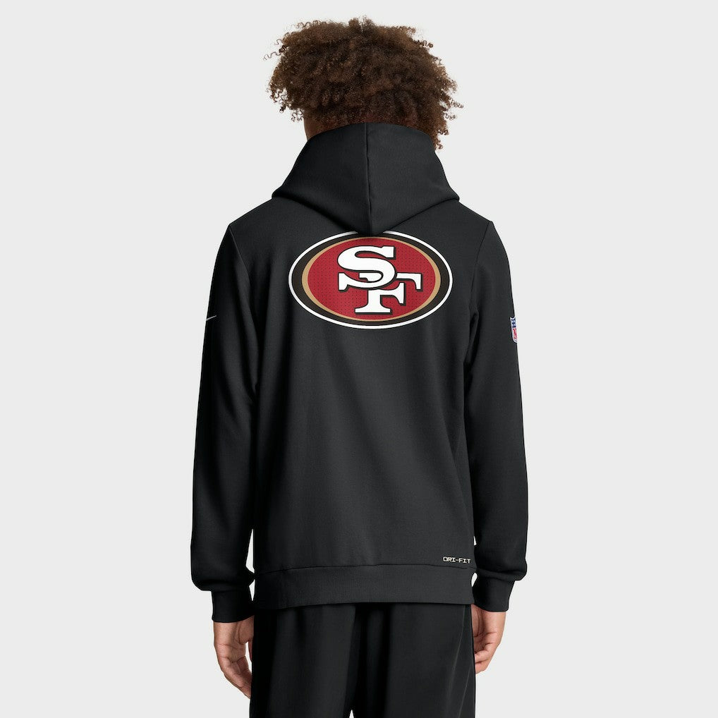 San Francisco 49ers Sideline Standard Issue Utility Player Dri-FIT Full-Zip Hoodie Black - Nike