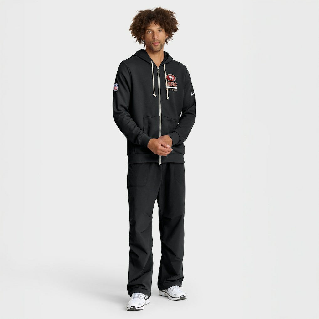 San Francisco 49ers Sideline Standard Issue Utility Player Dri-FIT Full-Zip Hoodie Black - Nike