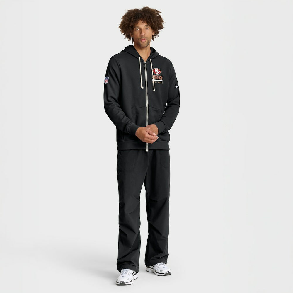 San Francisco 49ers Sideline Standard Issue Utility Player Dri-FIT Full-Zip Hoodie Black - Nike