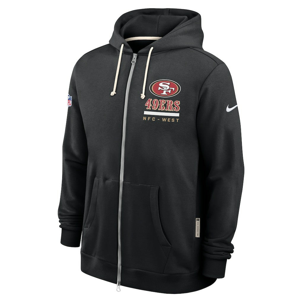 San Francisco 49ers Sideline Standard Issue Utility Player Dri-FIT Full-Zip Hoodie Black - Nike