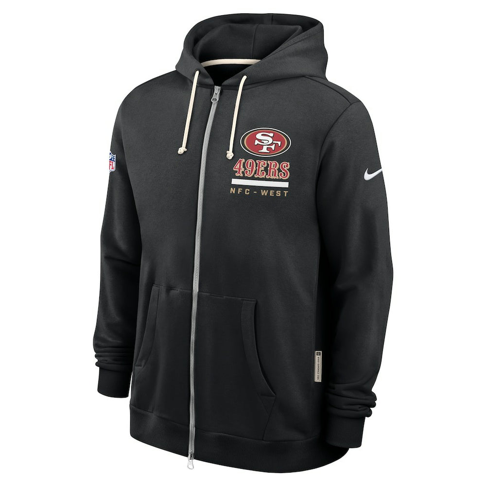 San Francisco 49ers Sideline Standard Issue Utility Player Dri-FIT Full-Zip Hoodie Black - Nike