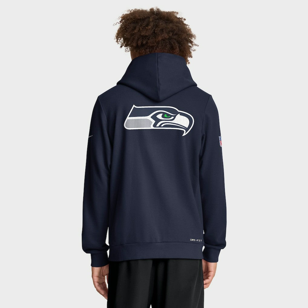 Seattle Seahawks Sideline Standard Issue Utility Player Dri-FIT Full-Zip Hoodie College Navy - Nike