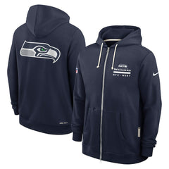 Seattle Seahawks Sideline Standard Issue Utility Player Dri-FIT Full-Zip Hoodie College Navy - Nike