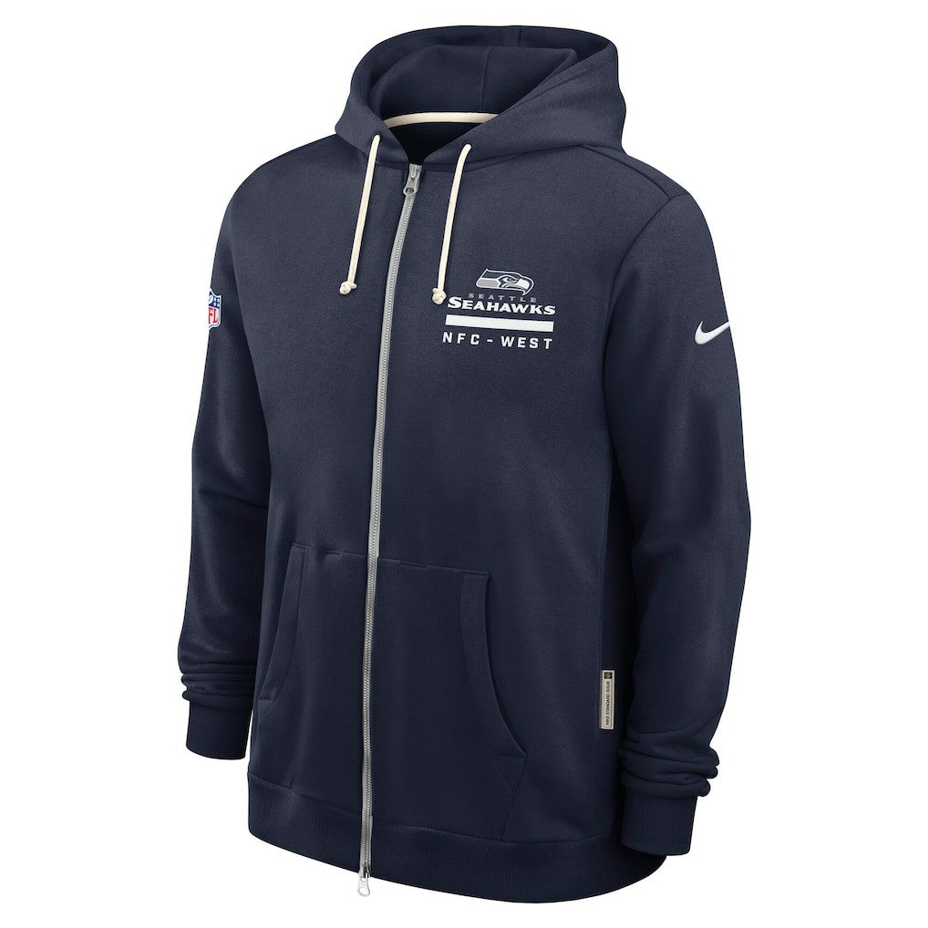 Seattle Seahawks Sideline Standard Issue Utility Player Dri-FIT Full-Zip Hoodie College Navy - Nike