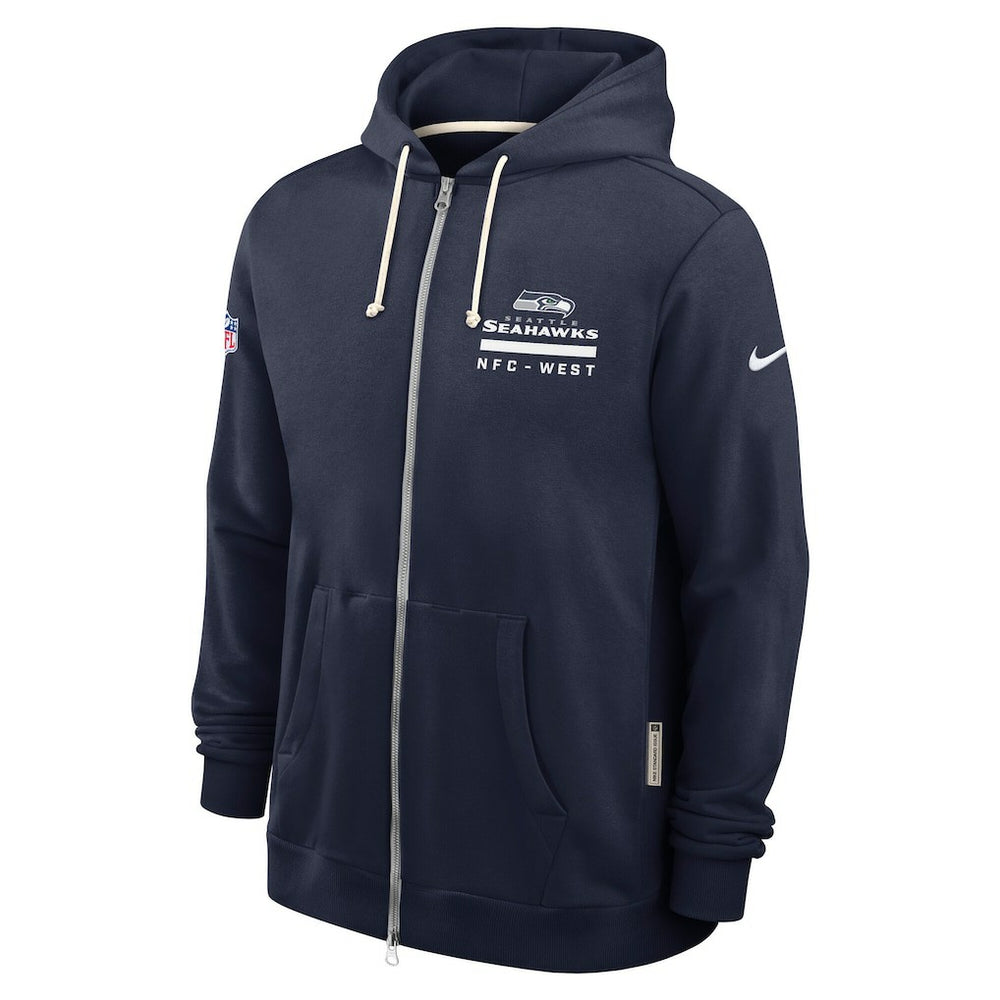 Seattle Seahawks Sideline Standard Issue Utility Player Dri-FIT Full-Zip Hoodie College Navy - Nike