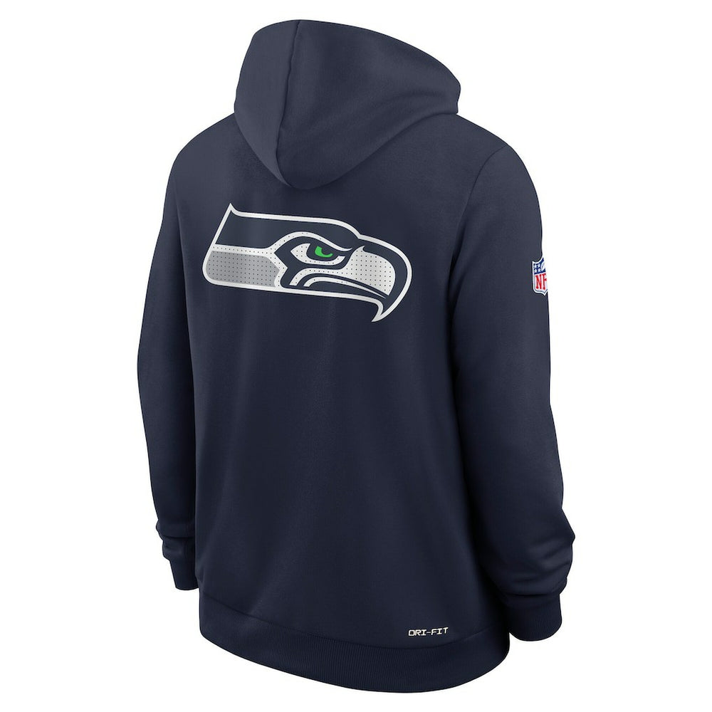 Seattle Seahawks Sideline Standard Issue Utility Player Dri-FIT Full-Zip Hoodie College Navy - Nike