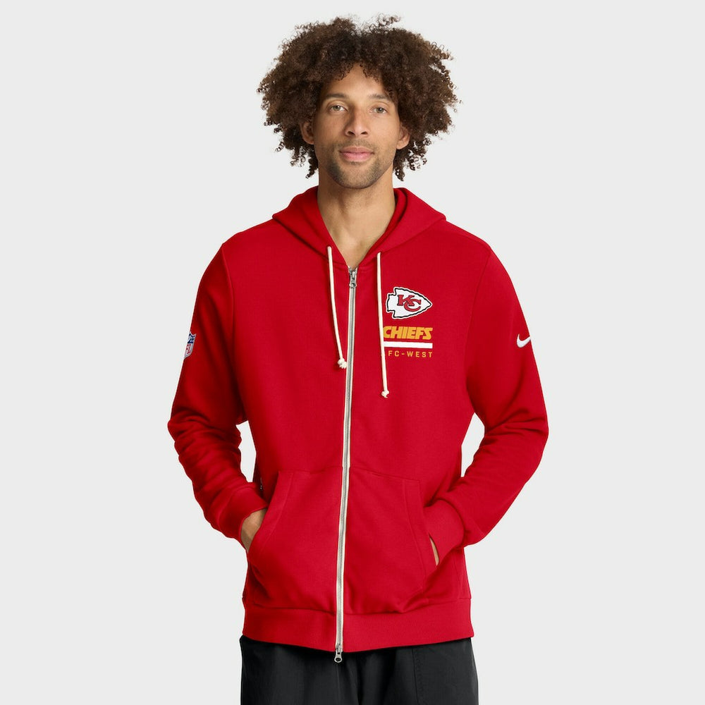 Kansas City Chiefs Sideline Standard Issue Utility Player Dri-FIT Full-Zip Hoodie Red - Nike