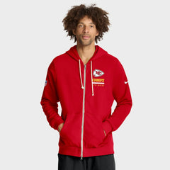 Kansas City Chiefs Sideline Standard Issue Utility Player Dri-FIT Full-Zip Hoodie Red - Nike