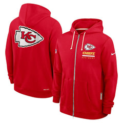 Kansas City Chiefs Sideline Standard Issue Utility Player Dri-FIT Full-Zip Hoodie Red - Nike