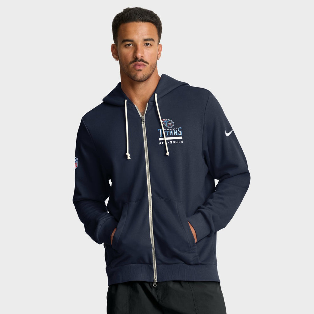Tennessee Titans Sideline Standard Issue Utility Player Dri-FIT Full-Zip Hoodie Navy - Nike