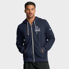 Tennessee Titans Sideline Standard Issue Utility Player Dri-FIT Full-Zip Hoodie Navy - Nike