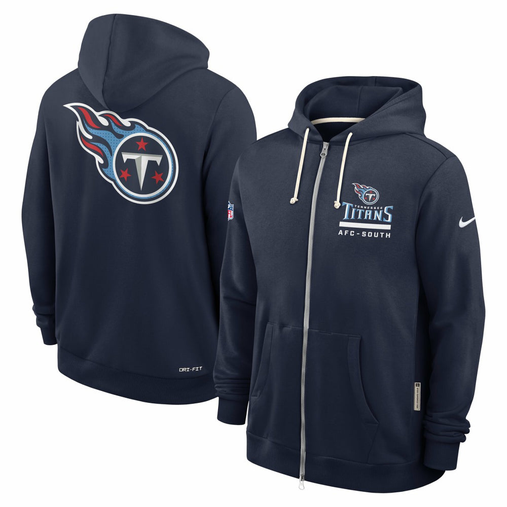Tennessee Titans Sideline Standard Issue Utility Player Dri-FIT Full-Zip Hoodie Navy - Nike