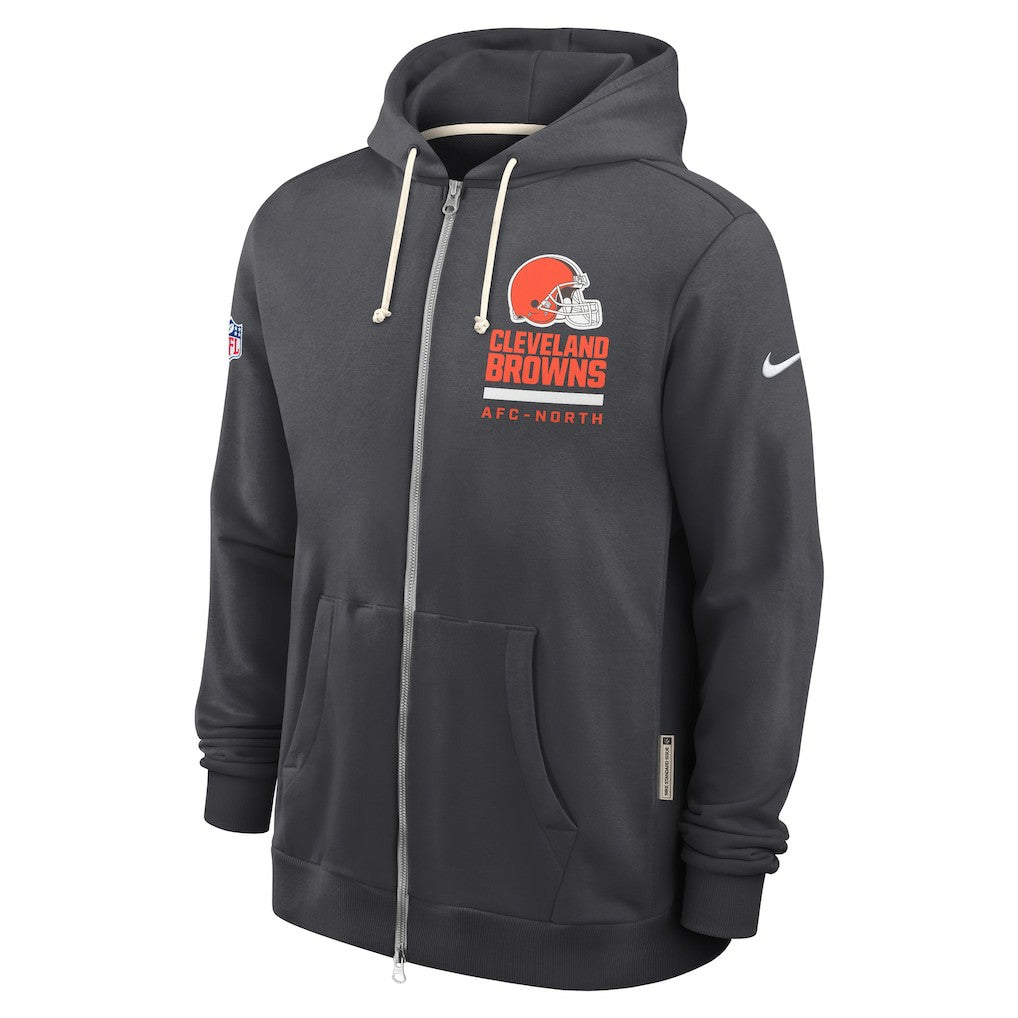 Cleveland Browns Sideline Standard Issue Utility Player Dri-FIT Full-Zip Hoodie Anthracite - Nike
