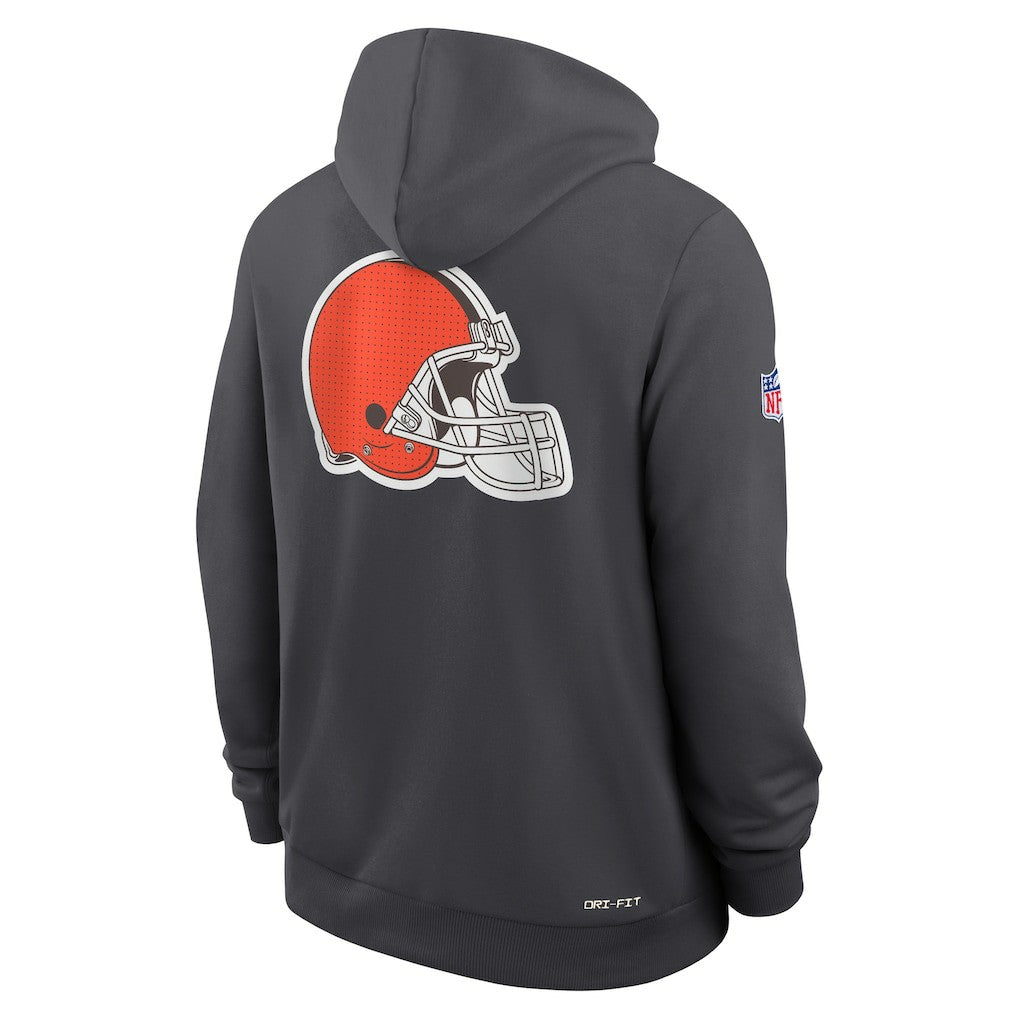 Cleveland Browns Sideline Standard Issue Utility Player Dri-FIT Full-Zip Hoodie Anthracite - Nike