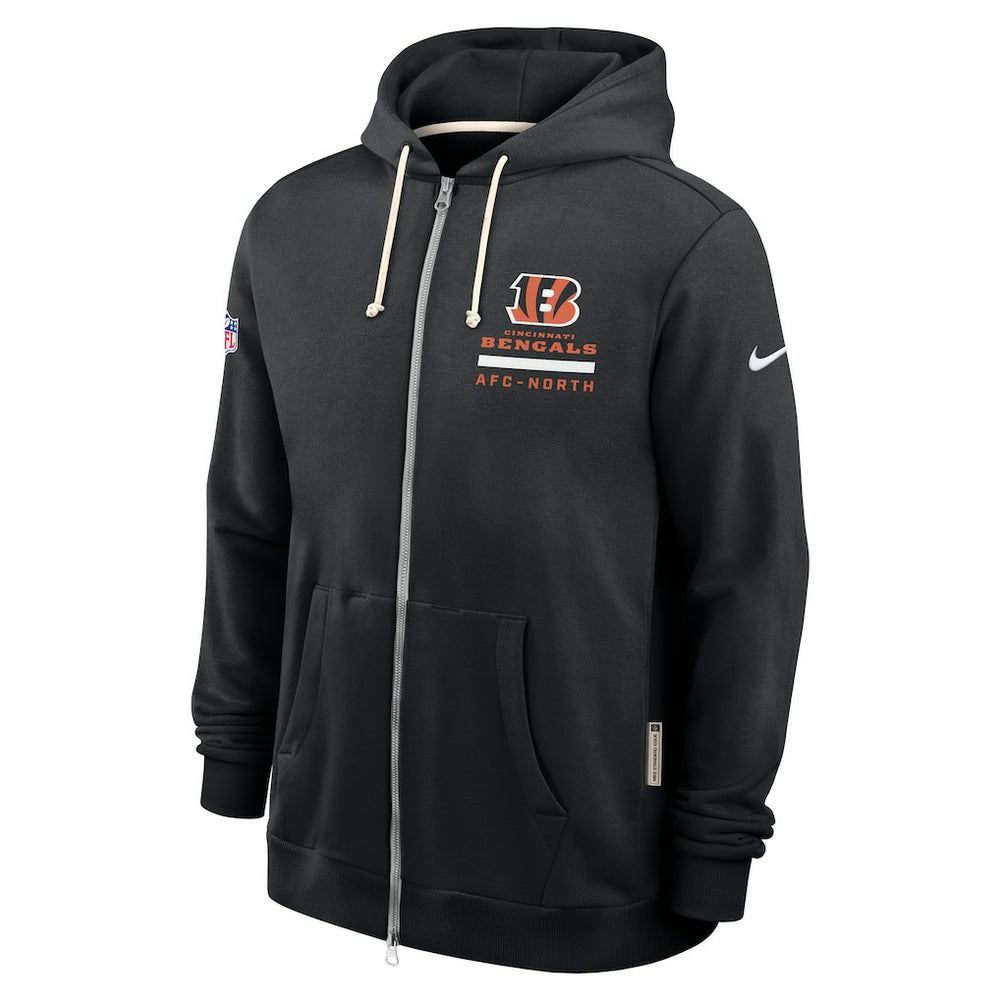 Cincinnati Bengals Sideline Standard Issue Utility Player Dri-FIT Full-Zip Hoodie Black - Nike