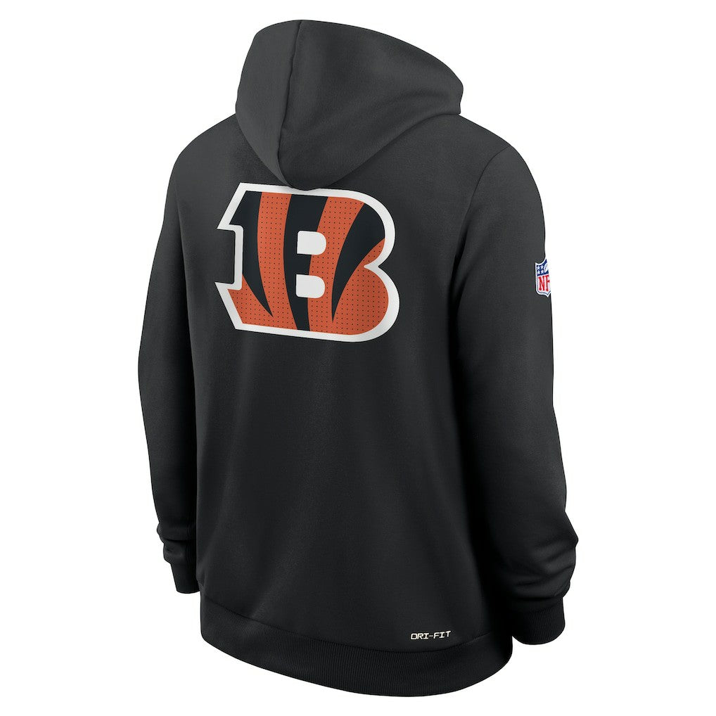 Cincinnati Bengals Sideline Standard Issue Utility Player Dri-FIT Full-Zip Hoodie Black - Nike