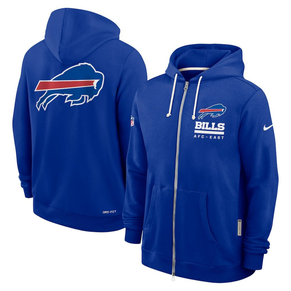 Buffalo Bills Sideline Standard Issue Utility Player Dri-FIT Full-Zip Hoodie Royal - Nike