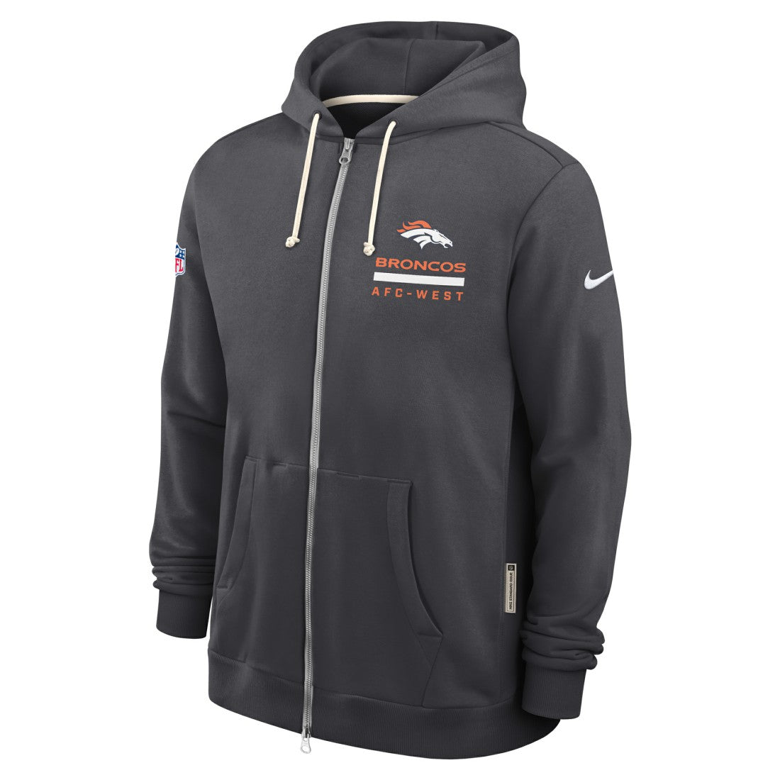 Denver Broncos Sideline Standard Issue Utility Player Dri-FIT Full-Zip Hoodie Anthracite - Nike