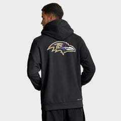 Baltimore Ravens Sideline Standard Issue Utility Player Dri-FIT Full-Zip Hoodie Black - Nike
