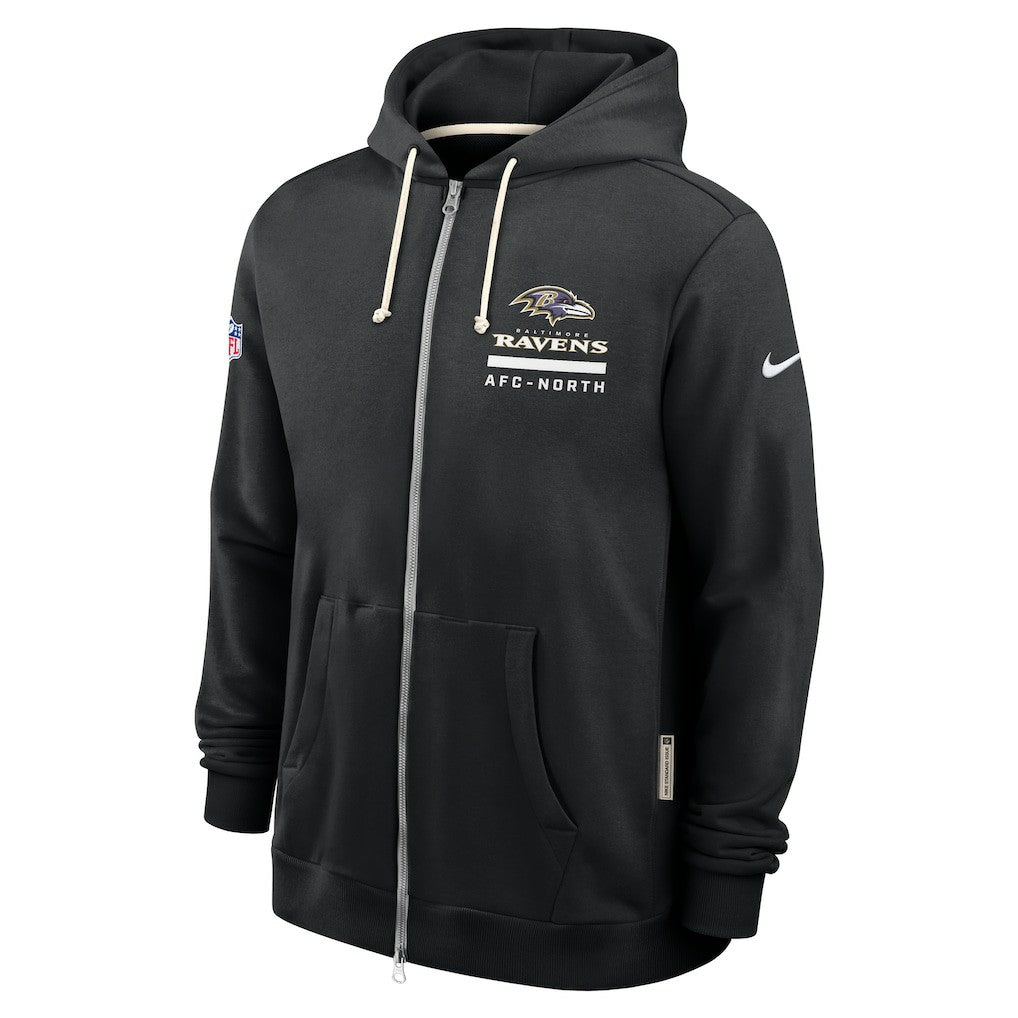 Baltimore Ravens Sideline Standard Issue Utility Player Dri-FIT Full-Zip Hoodie Black - Nike