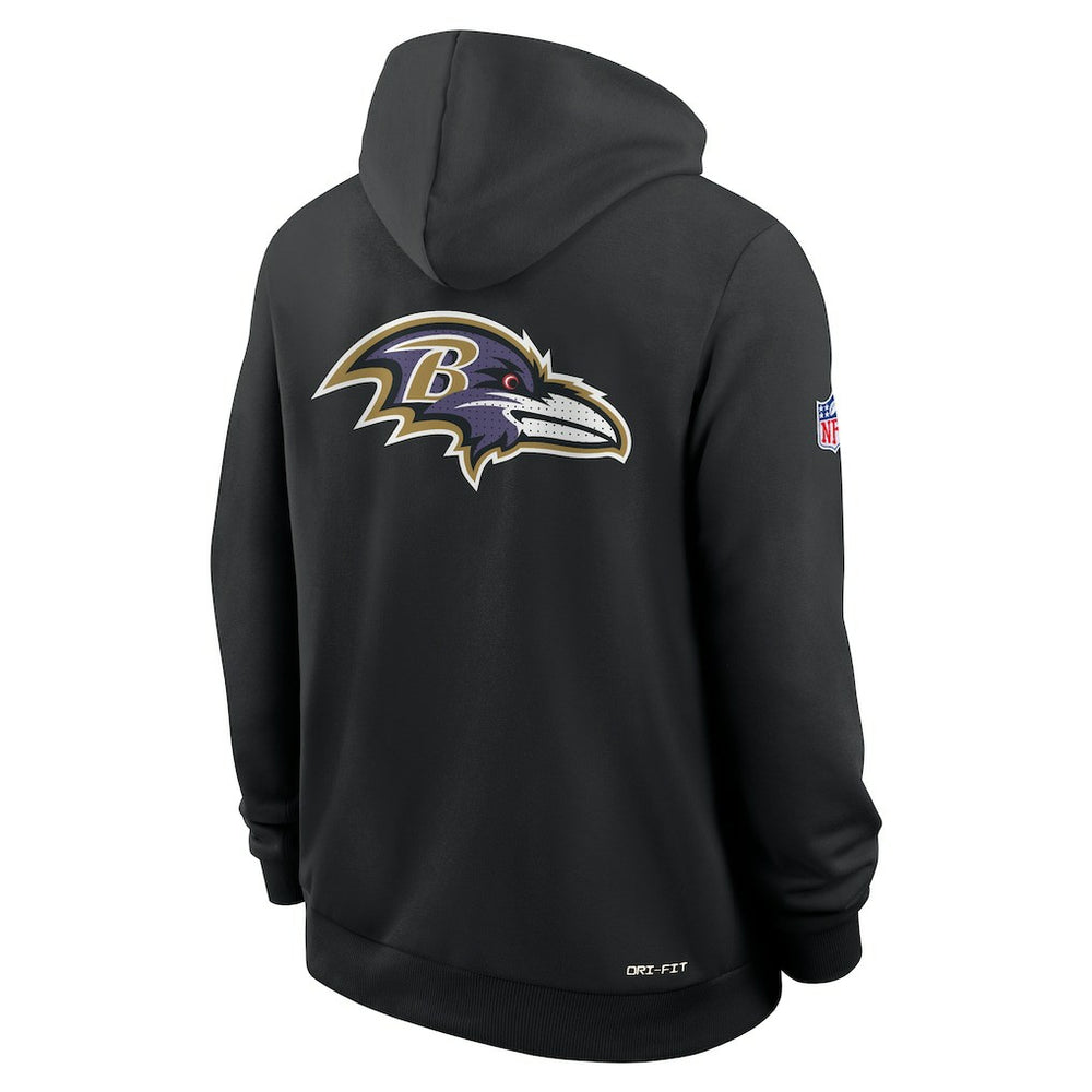 Baltimore Ravens Sideline Standard Issue Utility Player Dri-FIT Full-Zip Hoodie Black - Nike
