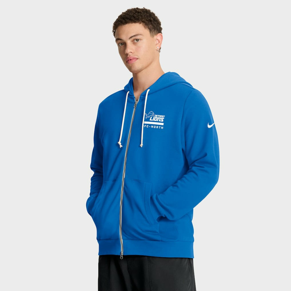 Detroit Lions Sideline Standard Issue Utility Player Dri-FIT Full-Zip Hoodie Blue - Nike