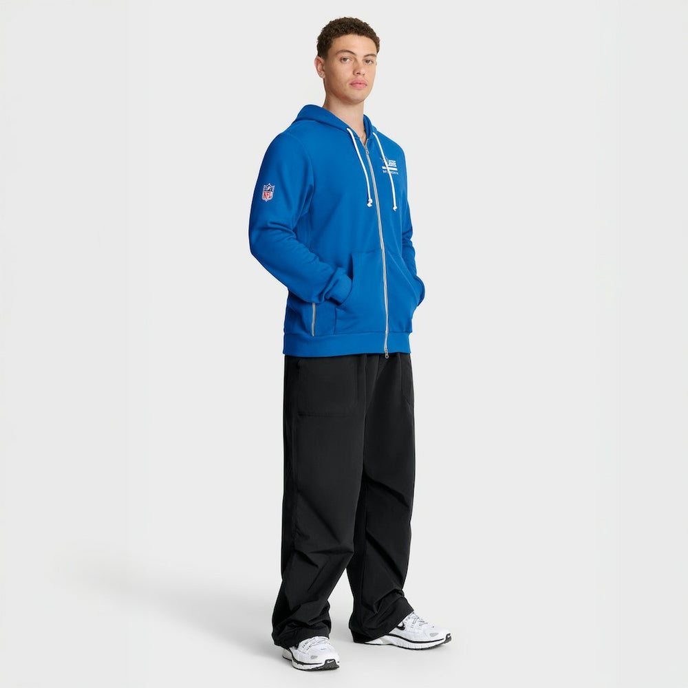 Detroit Lions Sideline Standard Issue Utility Player Dri-FIT Full-Zip Hoodie Blue - Nike