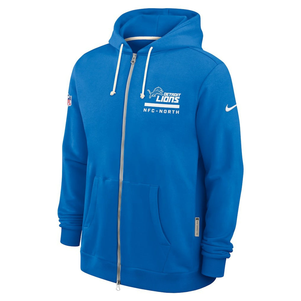 Detroit Lions Sideline Standard Issue Utility Player Dri-FIT Full-Zip Hoodie Blue - Nike