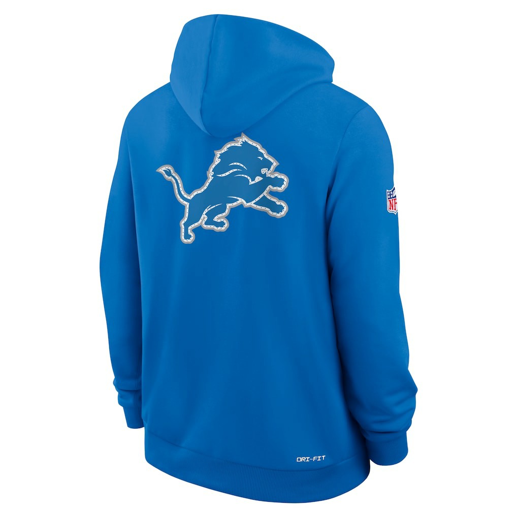 Detroit Lions Sideline Standard Issue Utility Player Dri-FIT Full-Zip Hoodie Blue - Nike