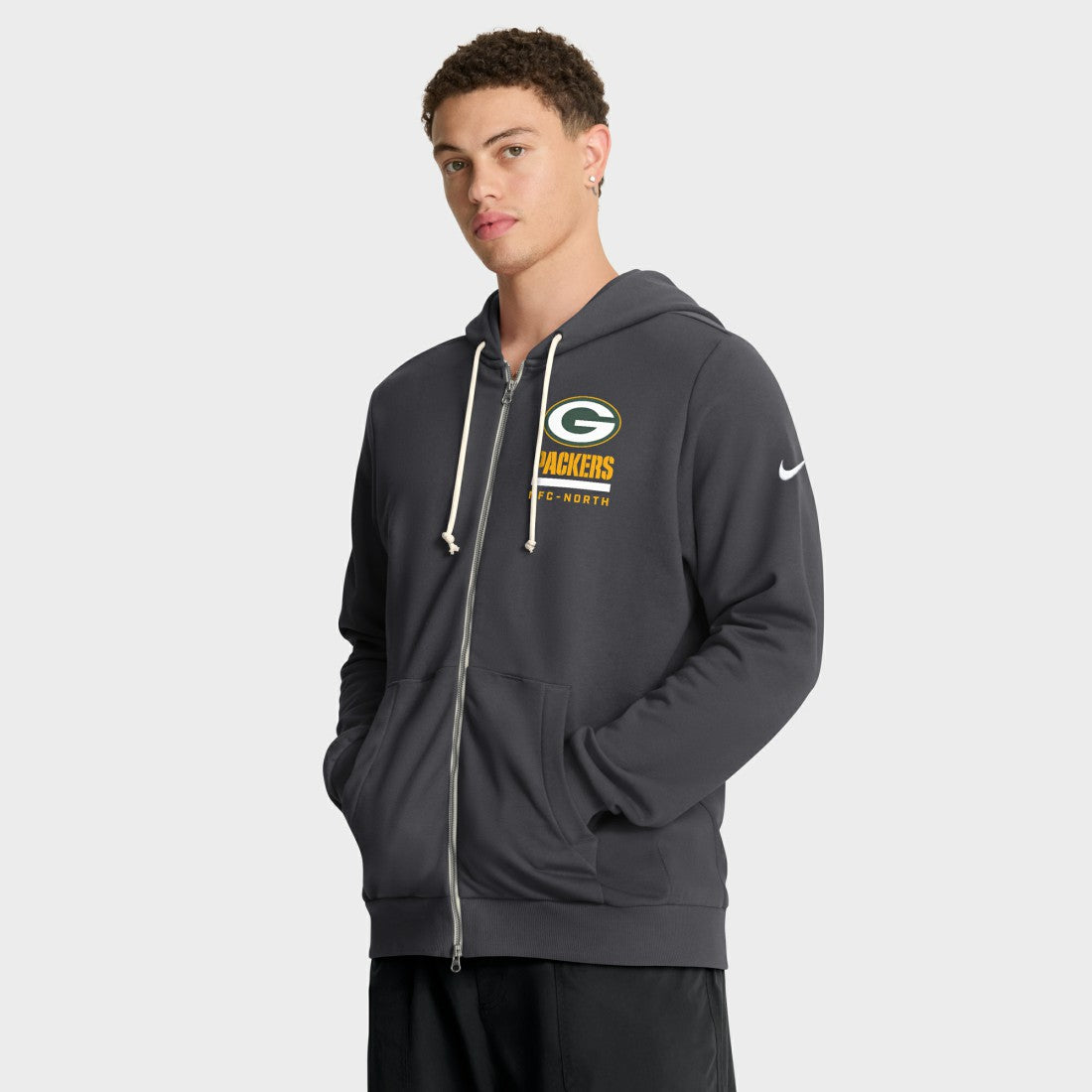 Green Bay Packers Sideline Standard Issue Utility Player Dri-FIT Full-Zip Hoodie Anthracite - Nike