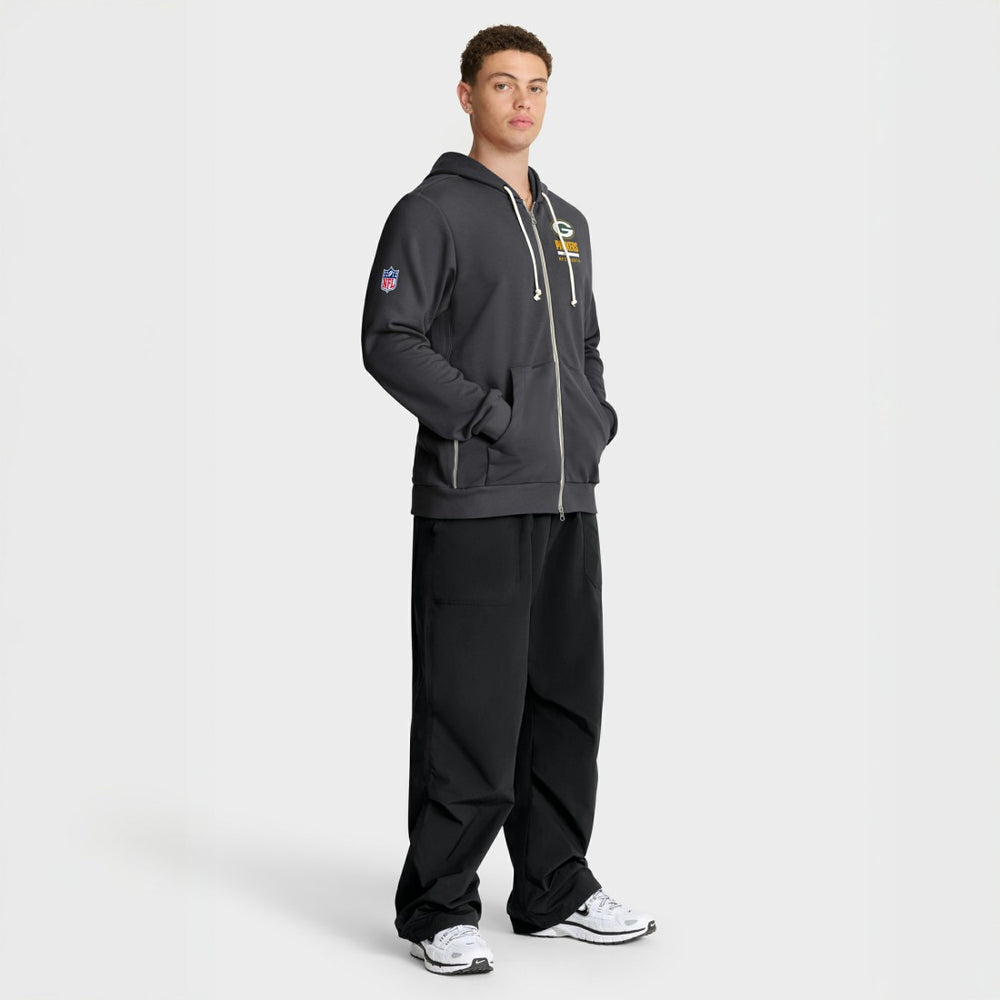 Green Bay Packers Sideline Standard Issue Utility Player Dri-FIT Full-Zip Hoodie Anthracite - Nike