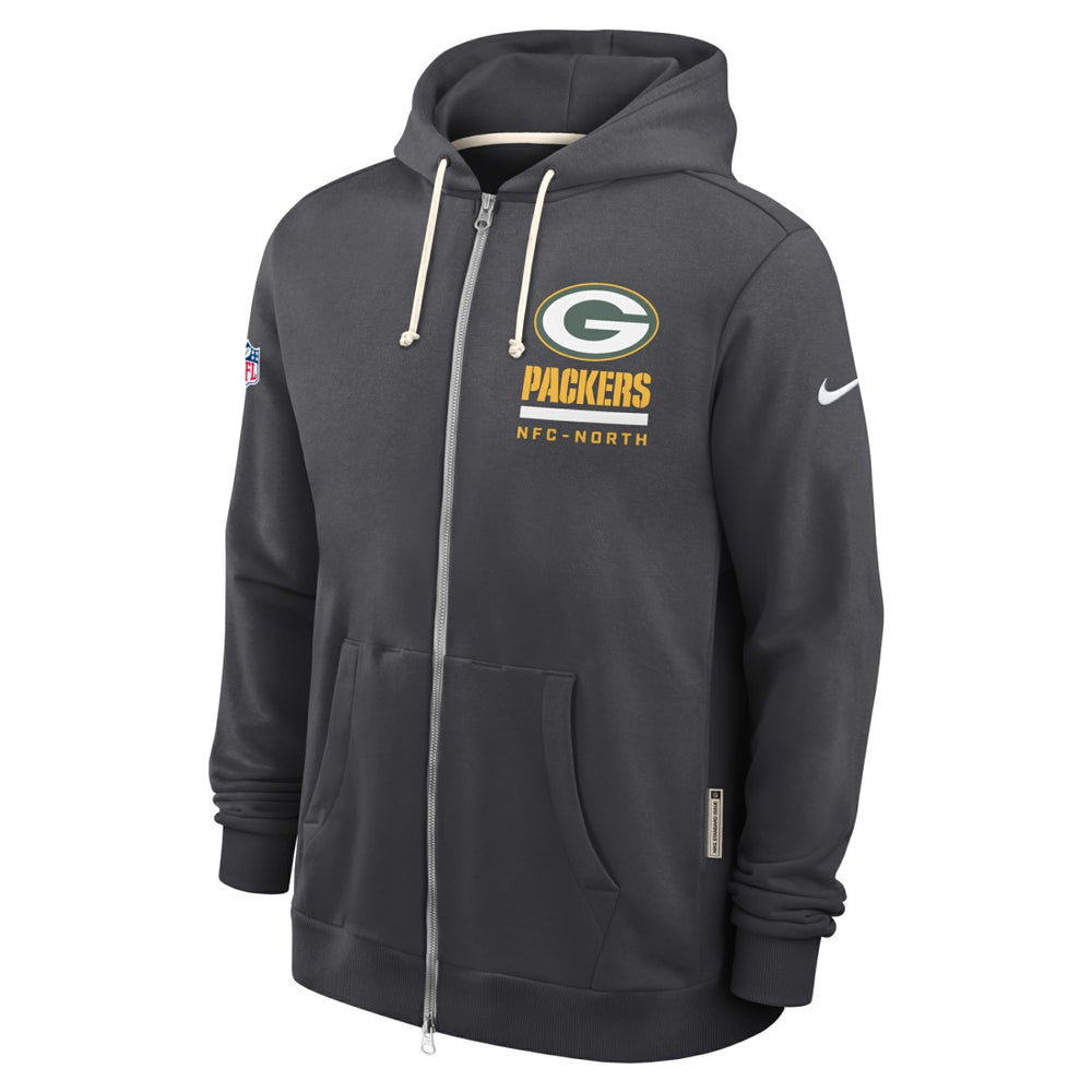 Green Bay Packers Sideline Standard Issue Utility Player Dri-FIT Full-Zip Hoodie Anthracite - Nike