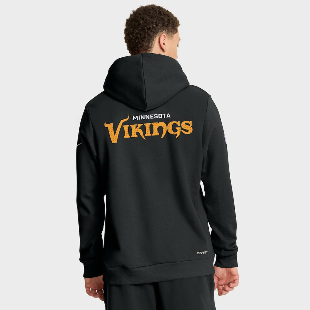 Minnesota Vikings Sideline Standard Issue Initial Home Dri-FIT Hoodie Black - Nike
