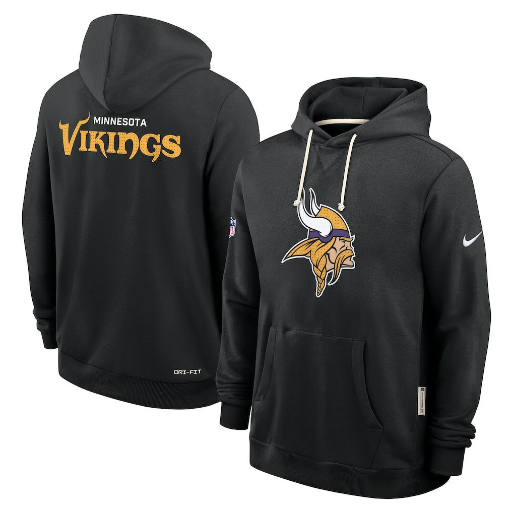 Minnesota Vikings Sideline Standard Issue Initial Home Dri-FIT Hoodie Black - Nike