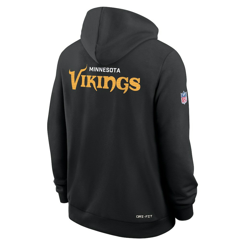 Minnesota Vikings Sideline Standard Issue Initial Home Dri-FIT Hoodie Black - Nike