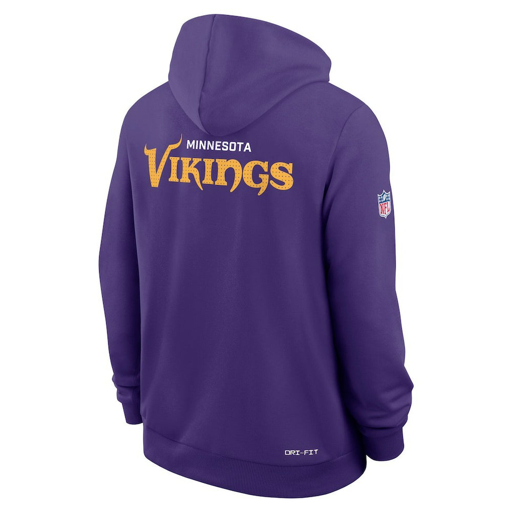 Minnesota Vikings Sideline Standard Issue Initial Home Dri-FIT Hoodie Purple - Nike