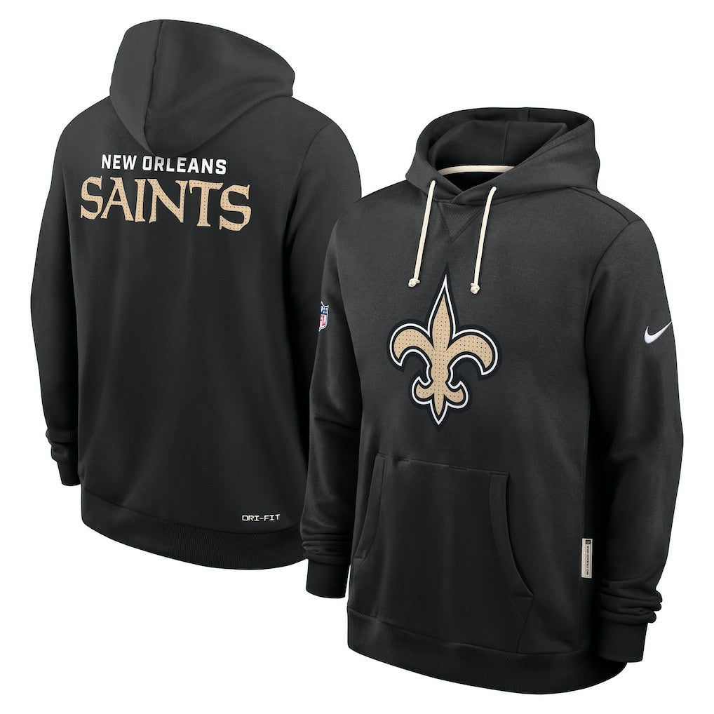 New Orleans Saints Sideline Standard Issue Initial Home Dri-FIT Hoodie Black - Nike
