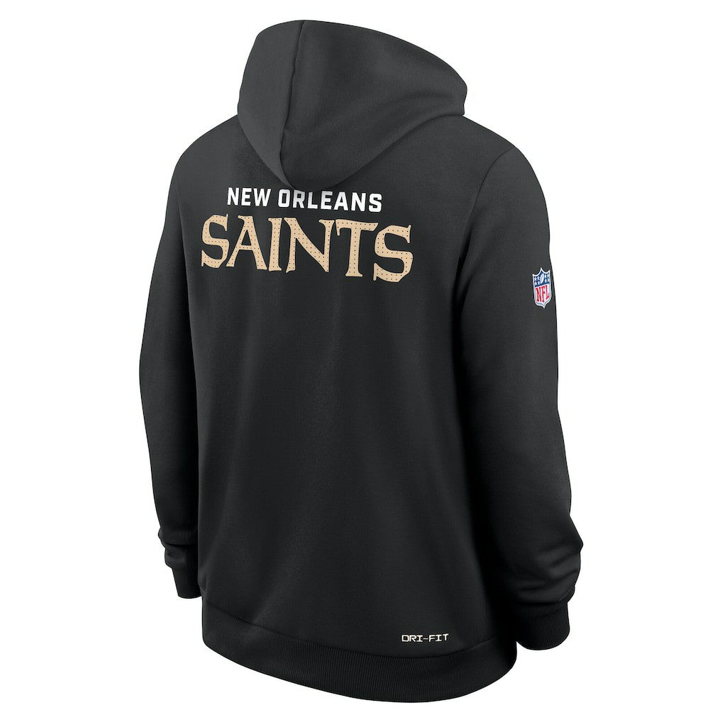 New Orleans Saints Sideline Standard Issue Initial Home Dri-FIT Hoodie Black - Nike