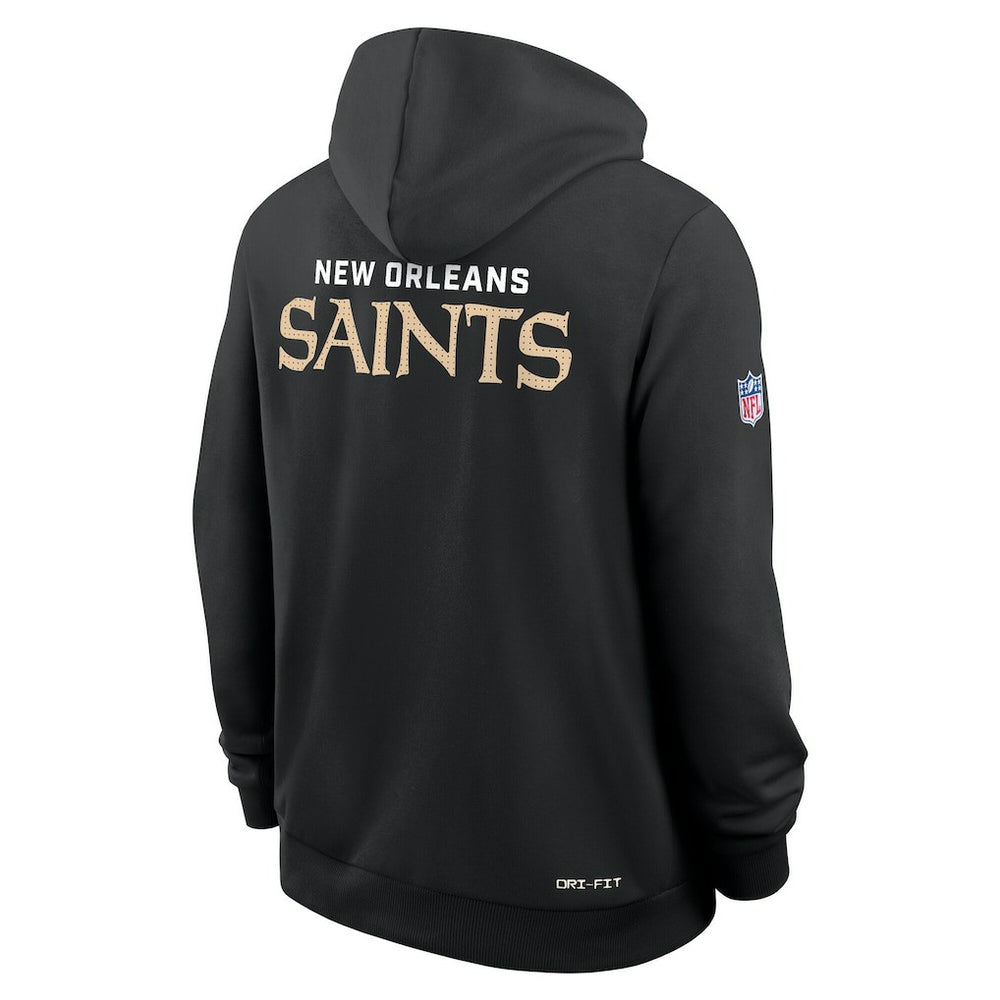 New Orleans Saints Sideline Standard Issue Initial Home Dri-FIT Hoodie Black - Nike