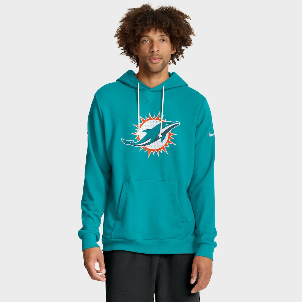 Miami Dolphins Sideline Standard Issue Initial Home Dri-FIT Hoodie Aqua - Nike