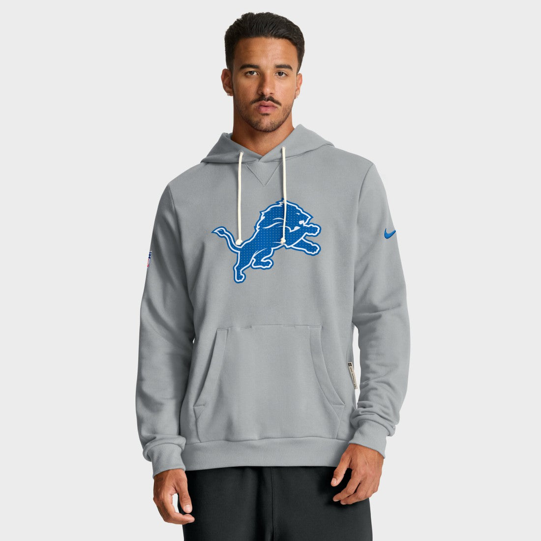 Detroit Lions Sideline Standard Issue Initial Home Dri-FIT Hoodie Gray - Nike