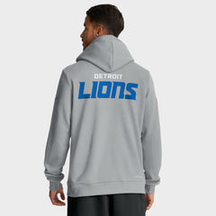 Detroit Lions Sideline Standard Issue Initial Home Dri-FIT Hoodie Gray - Nike