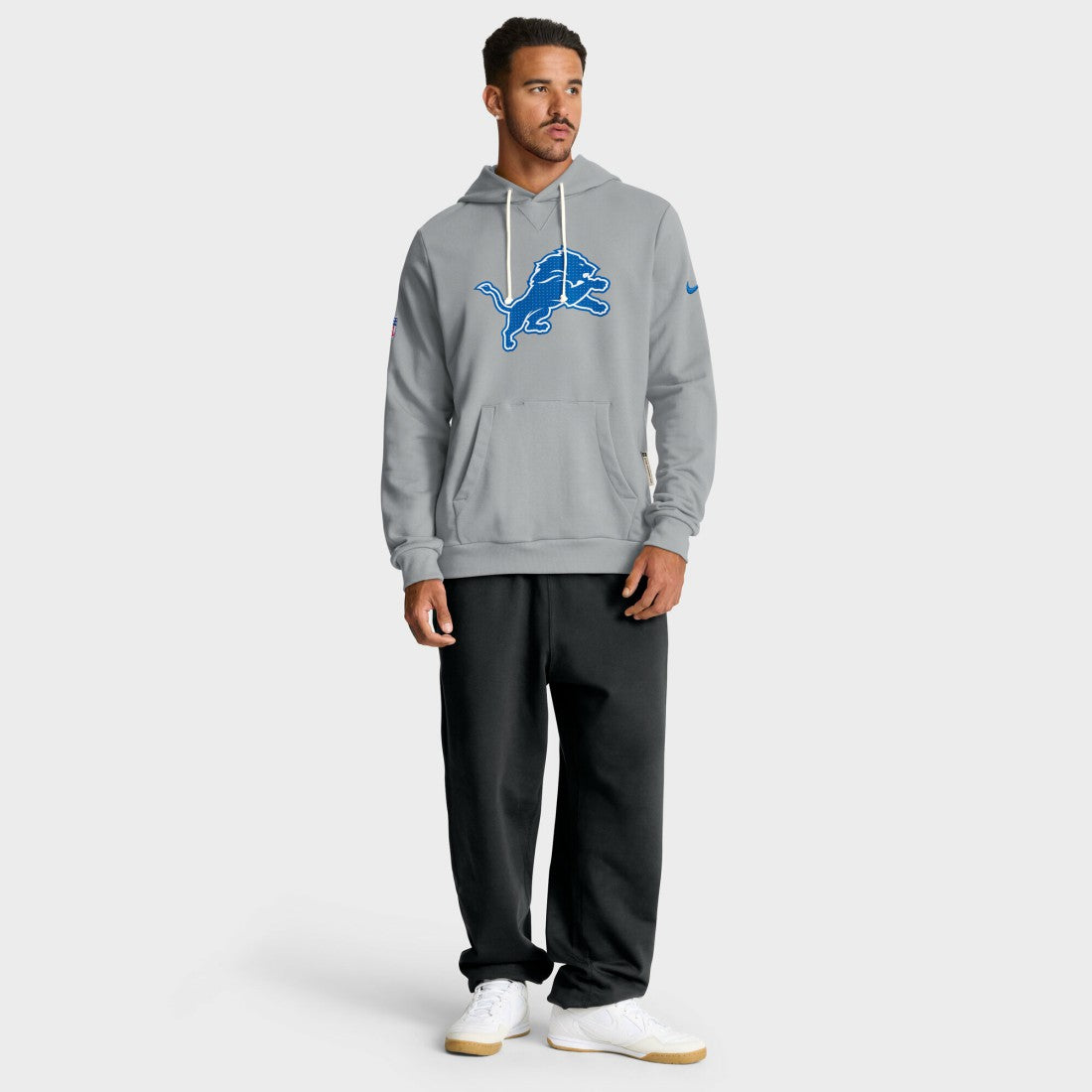 Detroit Lions Sideline Standard Issue Initial Home Dri-FIT Hoodie Gray - Nike